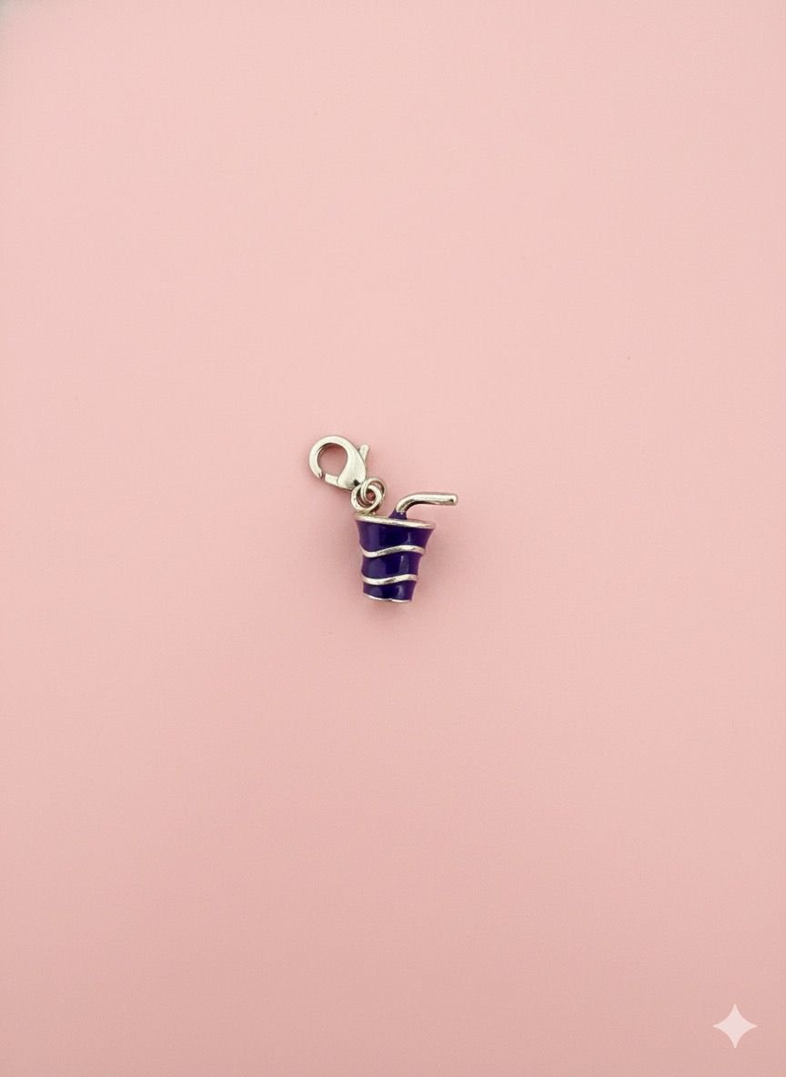 92.5 Silver Quirky Charms Cool Drink Pendant